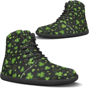 St. Patrick's Day Design Mens High Top Sneakers Women Barefoot Shoes Minimalist Lace Up Zero Drop Sole Wide Tow Running Shoes