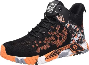 Steel Toe Work Safety Shoes Men,Lightweight Safety Sneakers Comfortable Breathable Safety Toe Slip on Work Tennis Shoe,