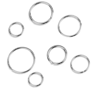Sterling Silver Cartilage Hoop Earring - Nose Ring - Small Hoops - Unisex Jewelry
