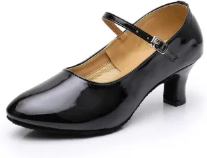 SWDZM Ballroom Dance Shoes Women Low Heel Closed Toe Latin Salsa Tango Character Dancing Shoes