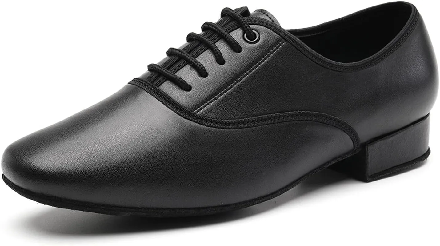 SWDZM Men's Latin Ballroom Dance Shoes Low Heels Wedding Party Performance Dance Shoes