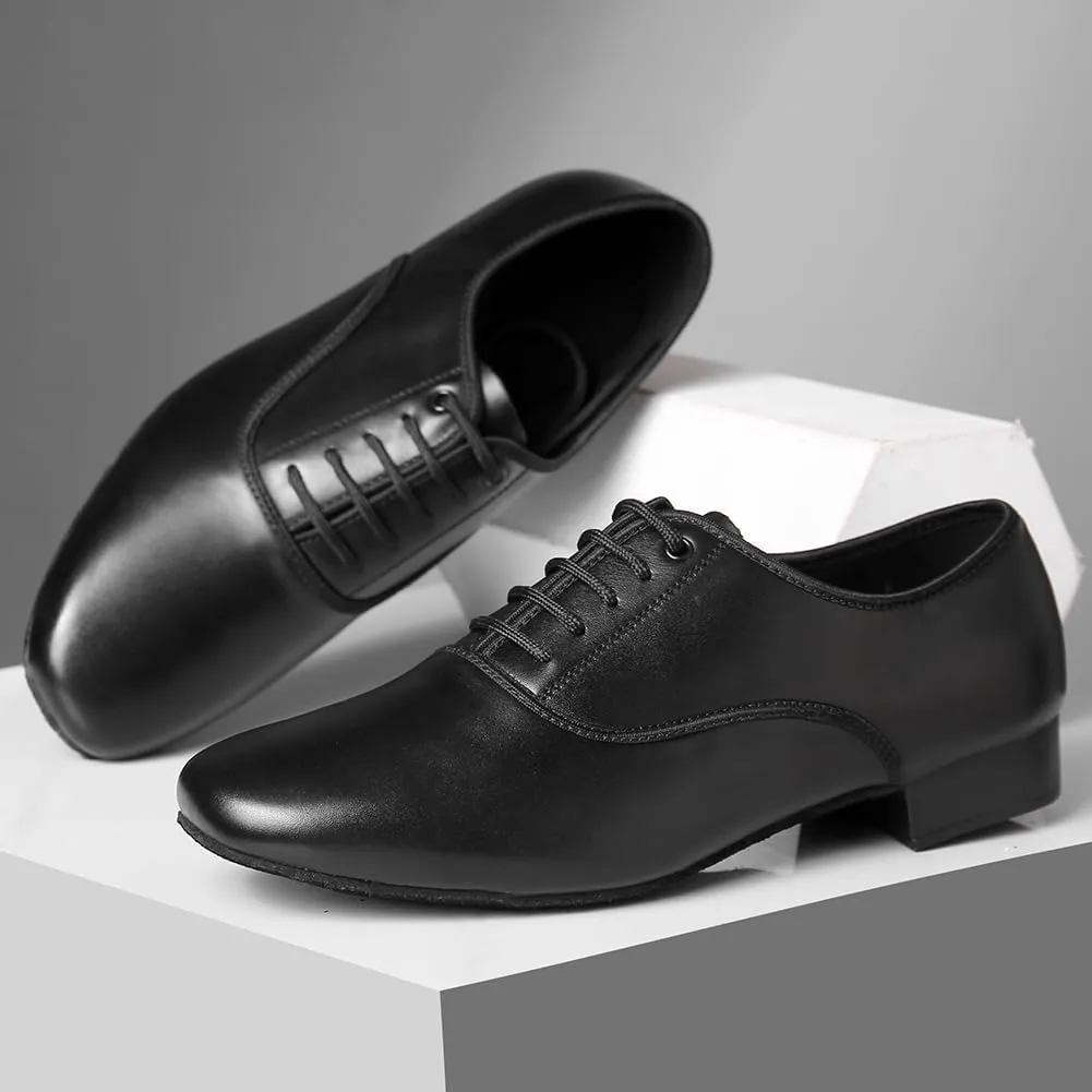 SWDZM Men's Latin Ballroom Dance Shoes Low Heels Wedding Party Performance Dance Shoes
