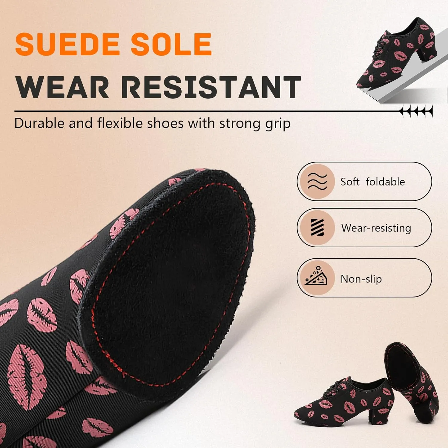 SWDZM Women's Latin Dance Shoes Lace-up Ballroom Modern Salsa Rhythm Teaching Practice Dance Shoes,Model EM707