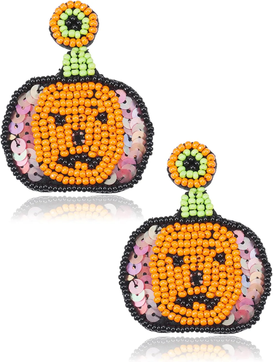 Tassel Beaded Earrings for Women, Handmade Seed Bead Boho Fringe Earrings Dangling Trendy Mexican Ear Studs for Women