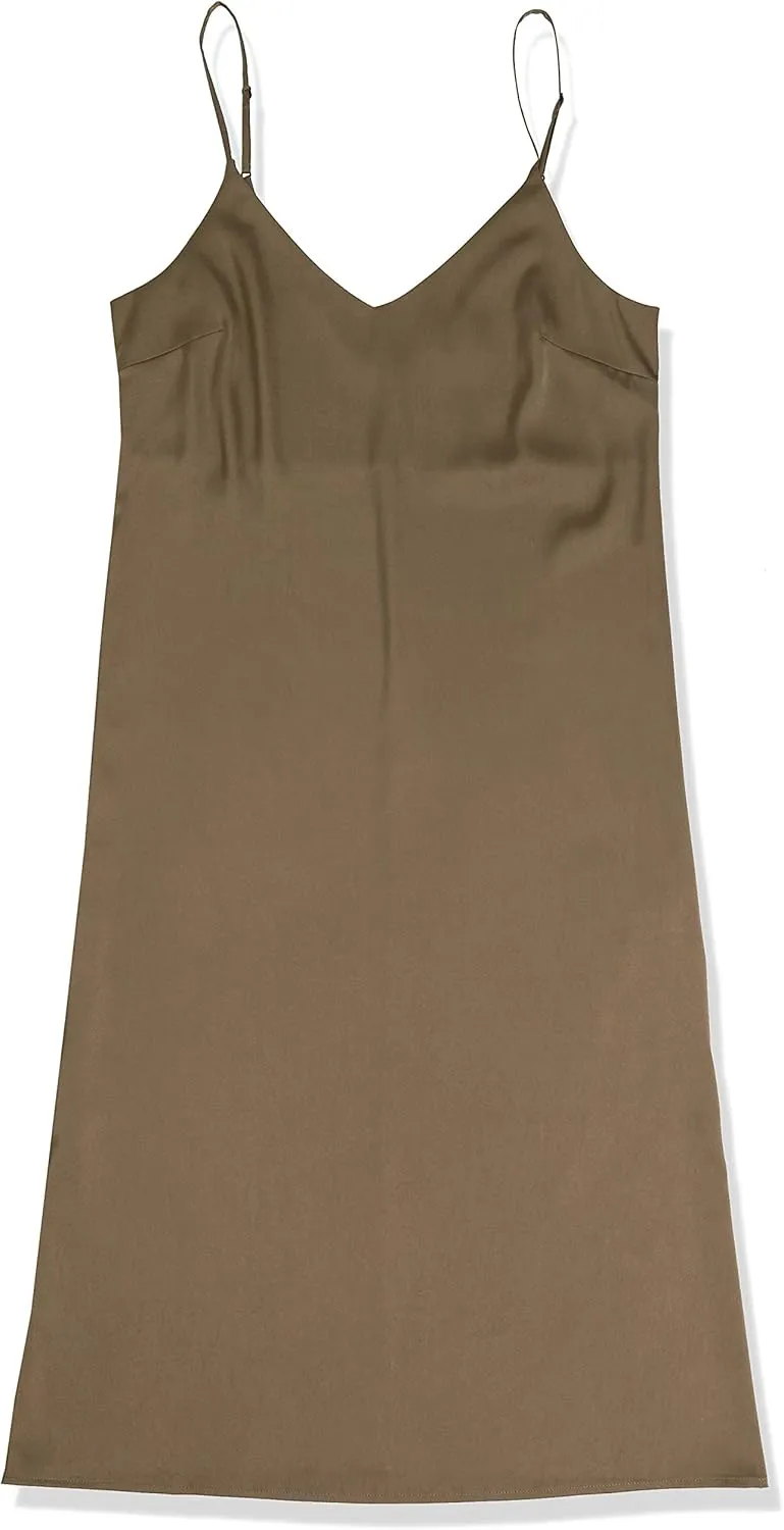The Drop Women's Ana Silky V-Neck Midi Slip Dress