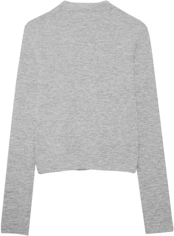 Tie Front Cardigan Sweaters for Women Y2K Bow Tie Open Front Cardigans Crewneck Long Sleeve Sweaters