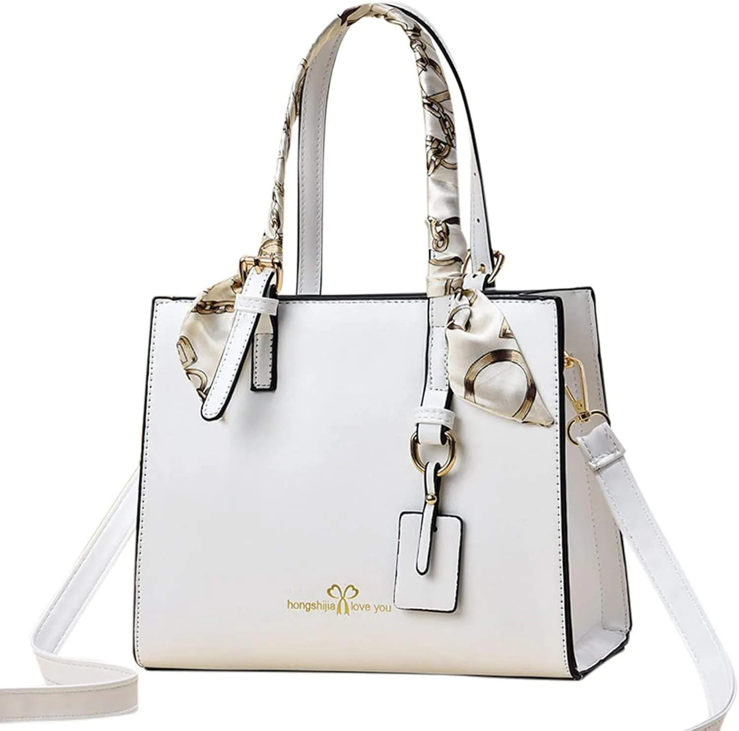 Today Daily Deals Tote Bag For Women Scarf Handle Handbags Ladies Purse Satchel Shoulder Bags Leather Bag For Mom Travel N