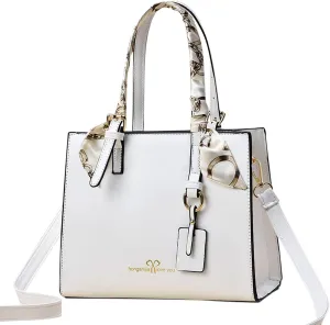 Today Daily Deals Tote Bag For Women Scarf Handle Handbags Ladies Purse Satchel Shoulder Bags Leather Bag For Mom Travel O