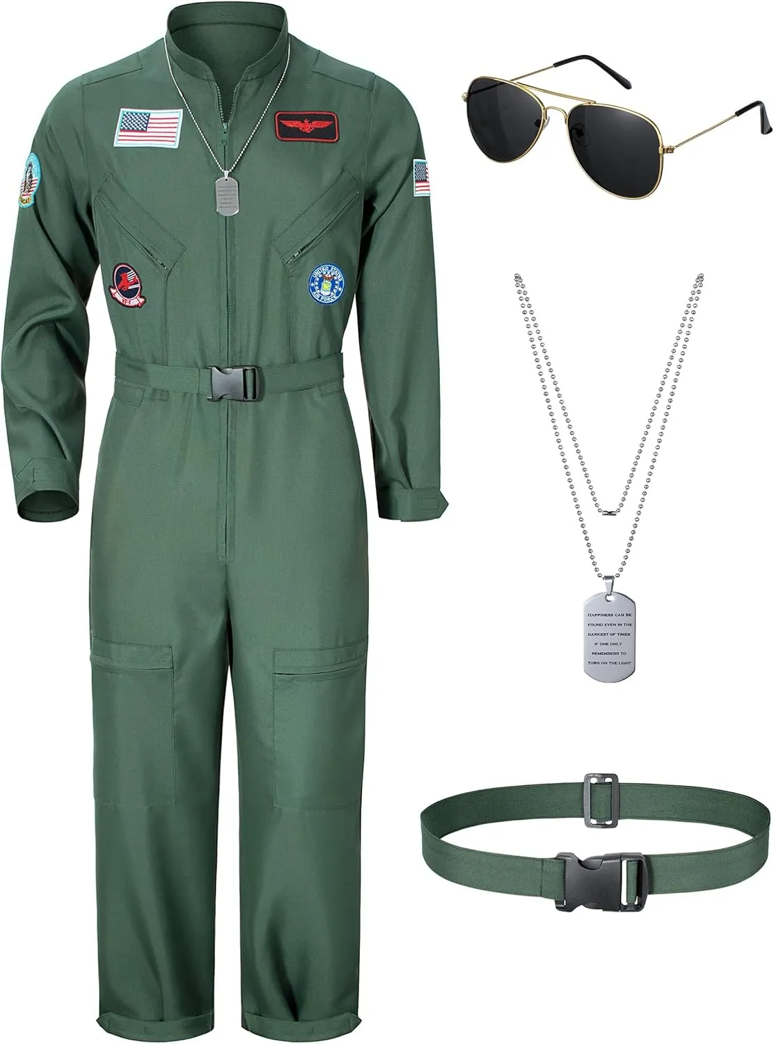 TOKYO REVENGERS Men Fighter Pilot Jumpsuit Air Force Flight Outfit Halloween Cosplay Costume With Accessories Set