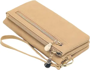 Tote Bag For Women Men Id Long Wallet Solid Bag Zipper Purse Multiple Card Slots Clutch Bag For Shopping Walking