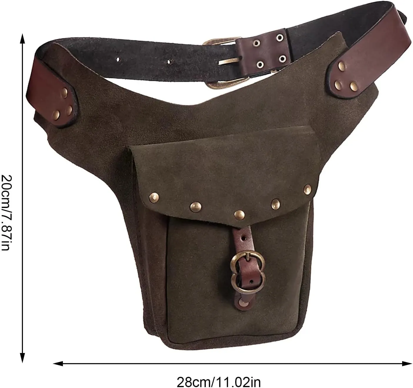 Tote Bag For Women Vintage Medieval Waist Pack Bag Leather Small Purse Leather Sporting Riding Hip Fanny Waist Cos Play