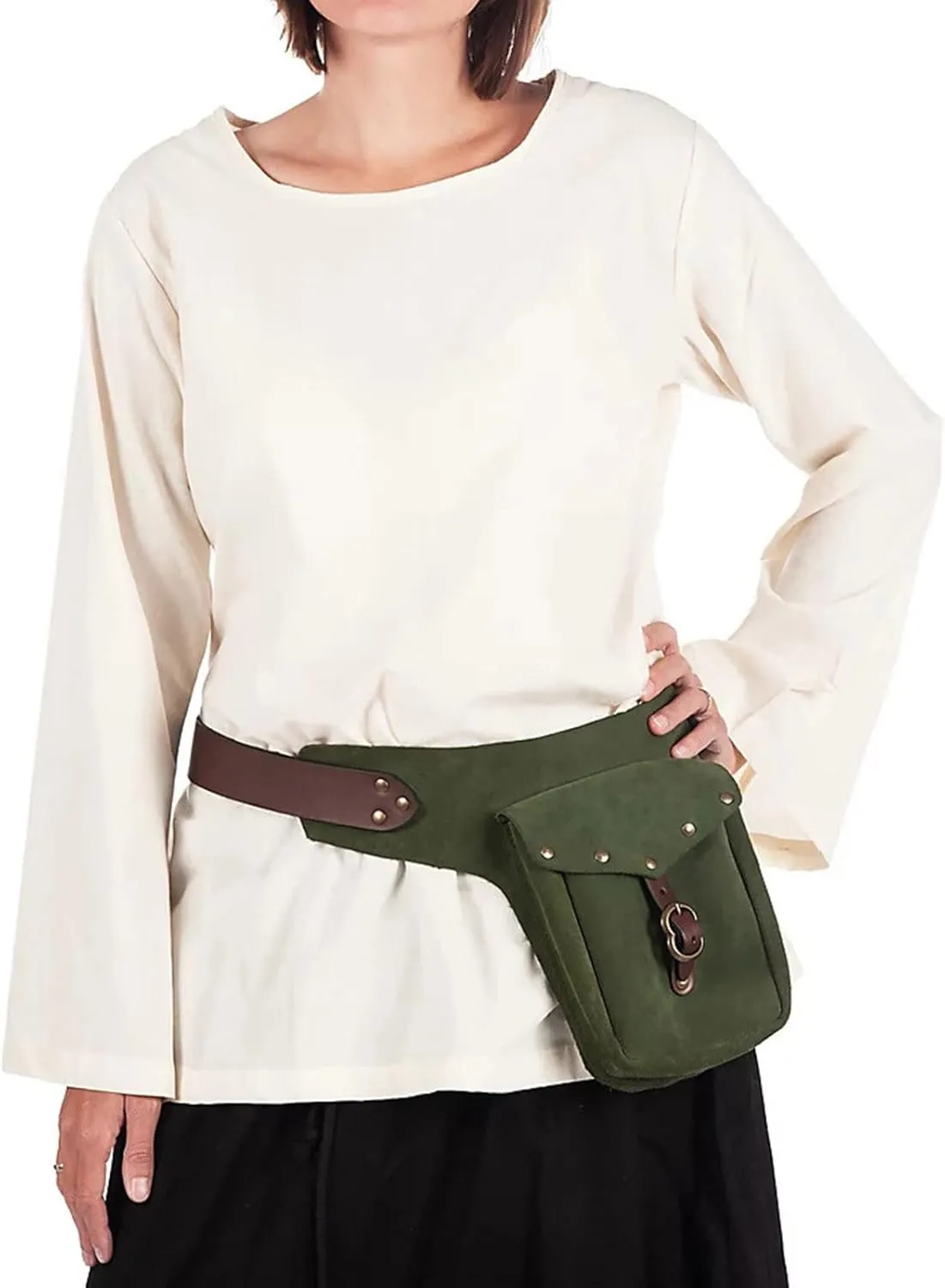 Tote Bag For Women Vintage Medieval Waist Pack Bag Leather Small Purse Leather Sporting Riding Hip Fanny Waist Cos Play
