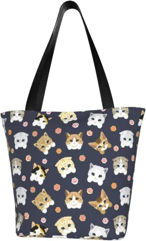 Tote Bag With Zipper Large Women Casual Shoulder Bag Handbag, Reusable Multipurpose Shopping Bag For Women Girls