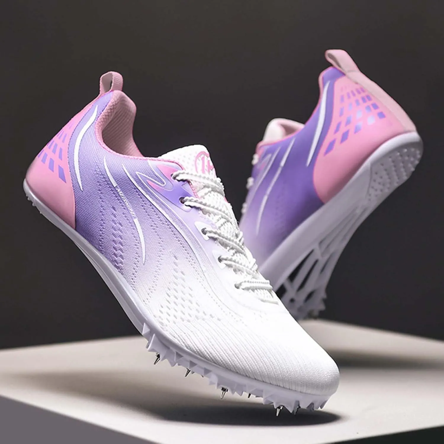 Track and Field Shoes for Women with Spikes Running Racing Shoes Cross Jumping Sprint Sneakers for Boys and Girls Kids