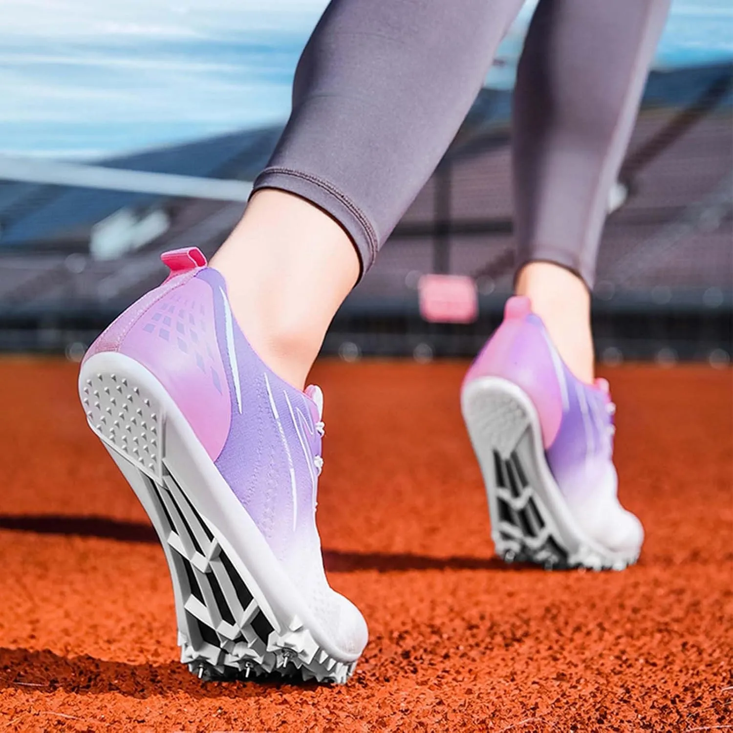 Track and Field Shoes for Women with Spikes Running Racing Shoes Cross Jumping Sprint Sneakers for Boys and Girls Kids