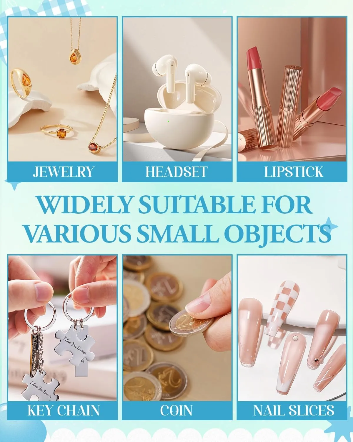 Travel Jewelry Bags,6 Pieces Jewelry Pouch Travel Jewelry Organizer Clear Velvet Zipper Pockets Ring Earrings Necklaces Pouches Small Jewelry Storage Pouch for Women Girls Gifts(White)