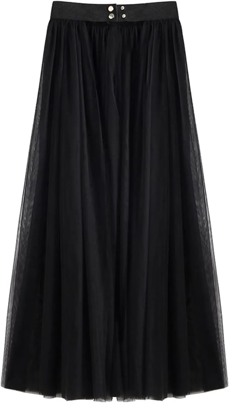 Tulle Tutus Long Skirt Wedding Party Cocktails Proms Belt Mesh Skirt Overskirt Overlays Bridal Tulle Overskirt