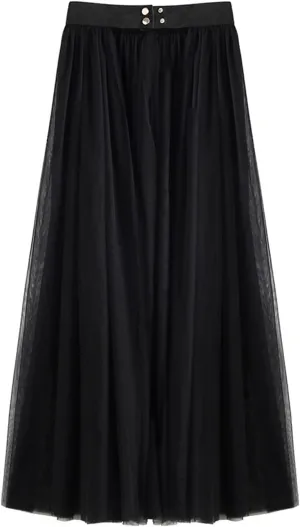 Tulle Tutus Long Skirt Wedding Party Cocktails Proms Belt Mesh Skirt Overskirt Overlays Bridal Tulle Overskirt