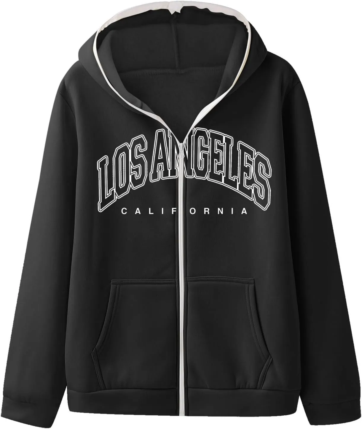 TUQIDEWU Zip Up Hoodie Men, Y2k Hoodie Men Full Zip Letter Printed Hooded Jacket Sweatshirt Hip Hop Hooded Jacket Streetwear