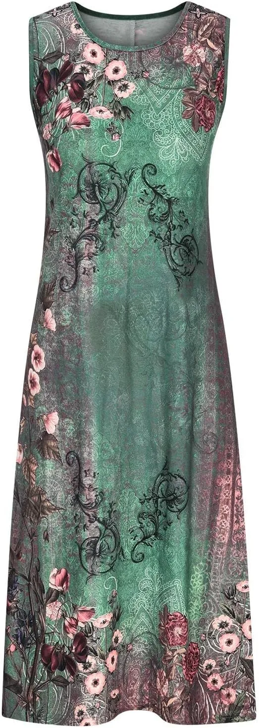 Two Piece Dress for Women,Formal Long Sleeve Midi Dress Elegant Plus Size Summer Smocked Flowy Knee Length Dress