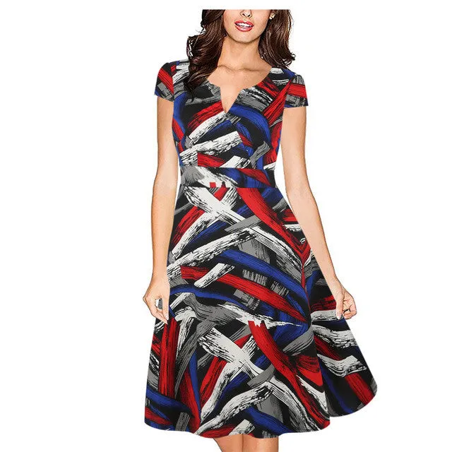 V Neck Casual Office Wear Working Bodycon Dresse