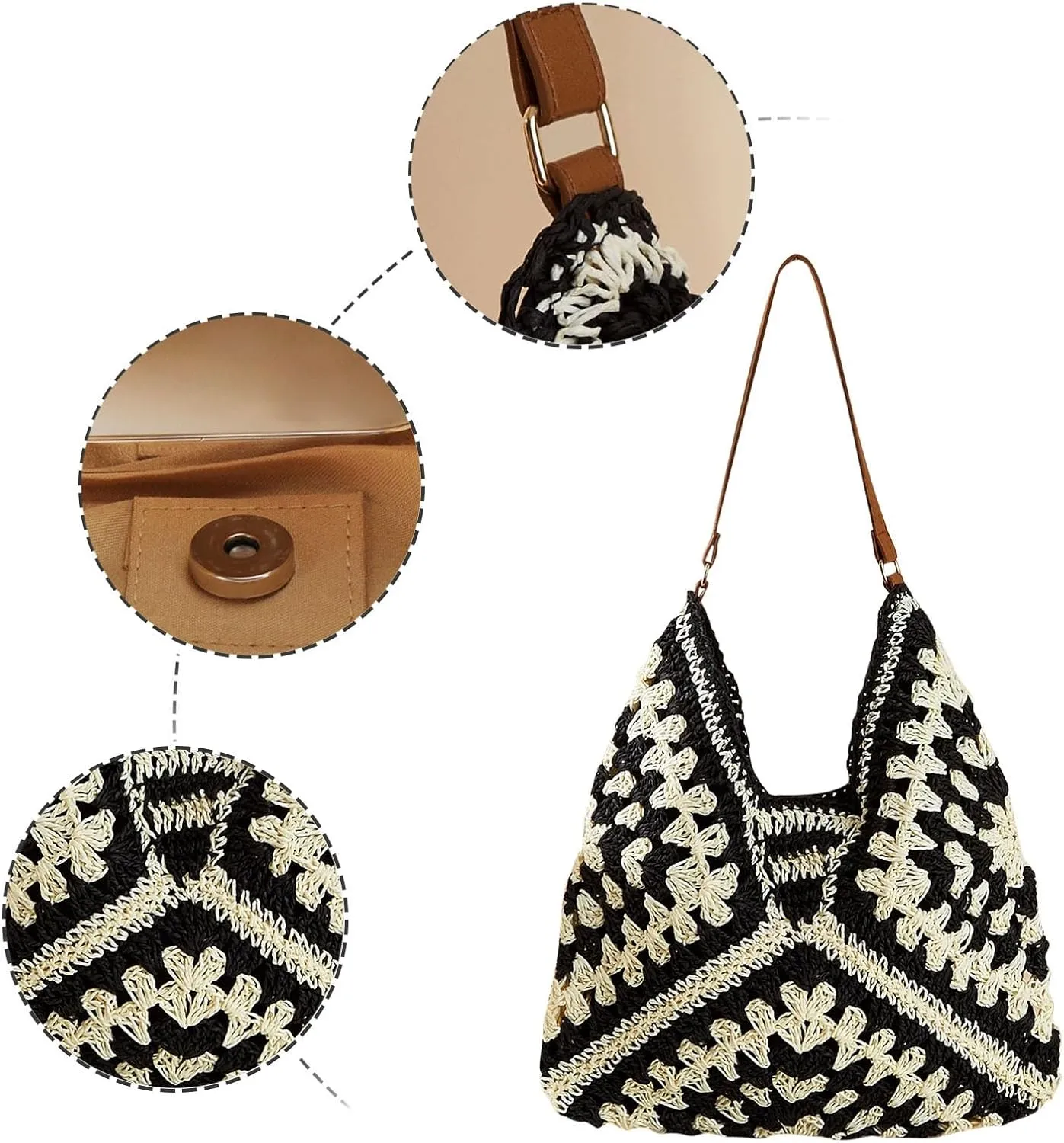 Vegan Leather Purses and Handbags for Women Shoulder Hobo Bags Top Handle Satchel Purses Lightweight Work Bag(Coffee, 34cm*23cm*1cm)