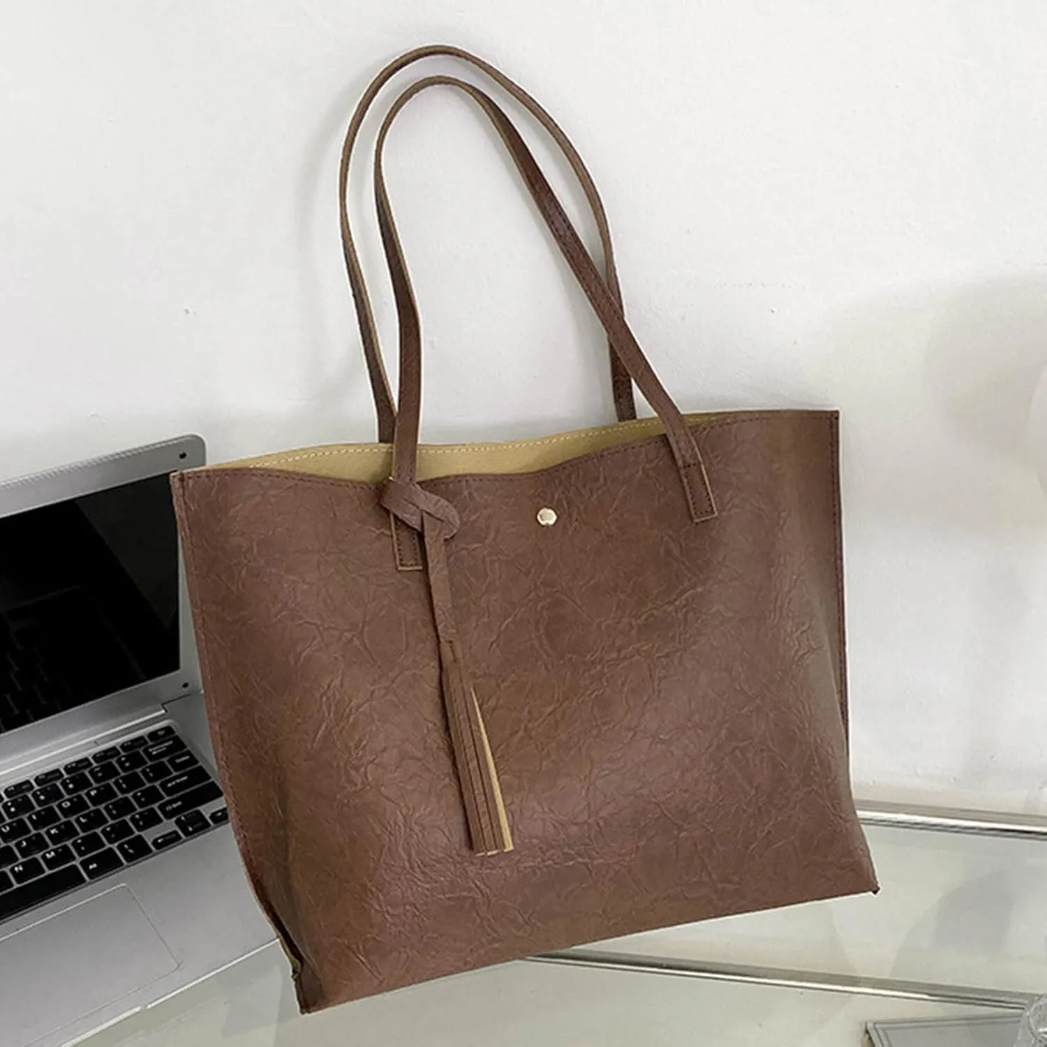 Vegan Leather Purses and Handbags for Women Shoulder Tote Bags Top Handle Satchel Bags Designer Purse for Women(One Size)