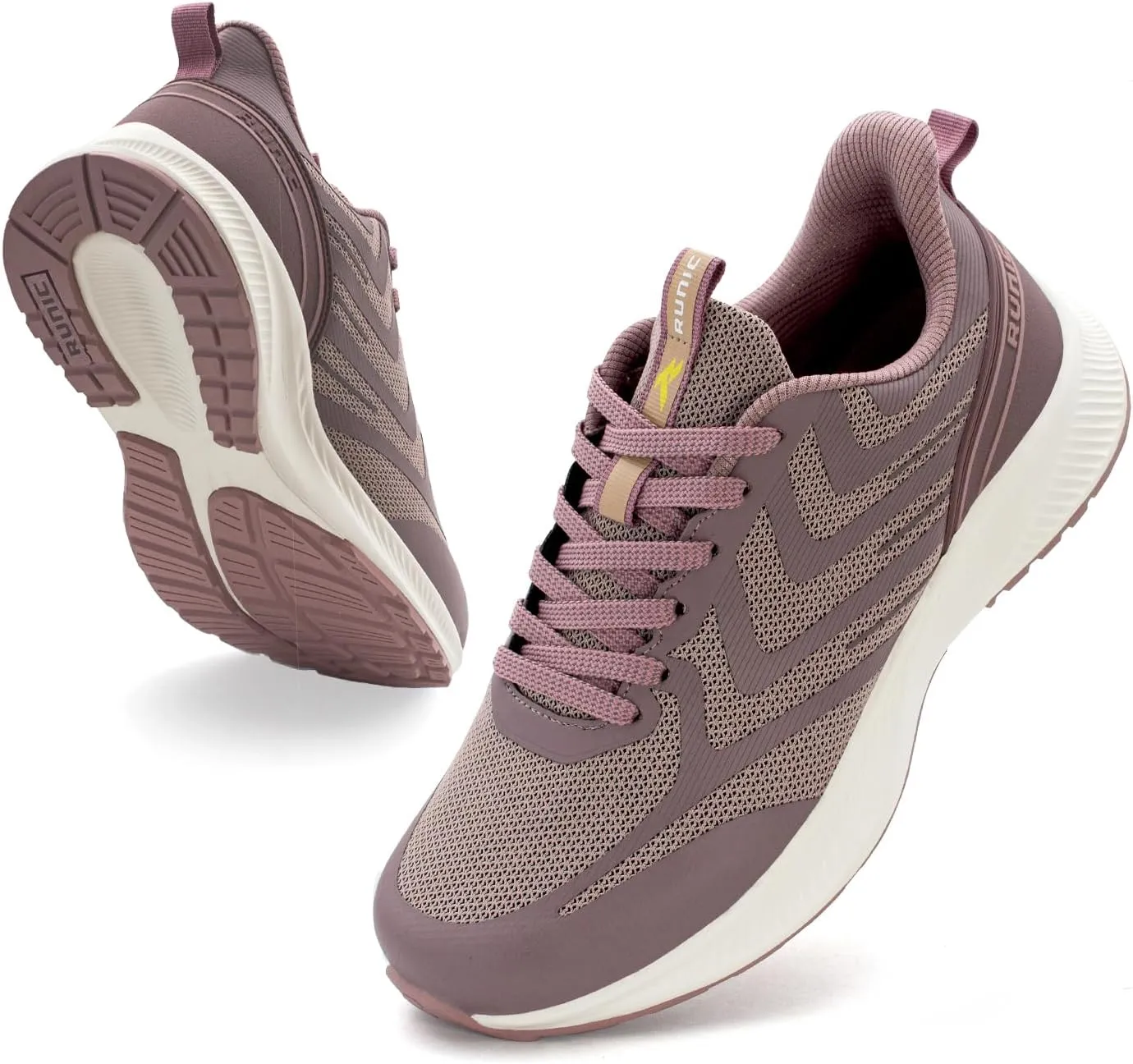 Wide Toe Box Sneakers for Women - Extra Wide Width Lightweight Running Shoes, Breathable Walking Tennis Shoes with Arch Support and Non-Slip Rubber Outsole