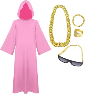 Wizard Hooded Cloak Adult Cosplay Outfits with Accessories Outfit Wizard Robes Halloween Costume for Men