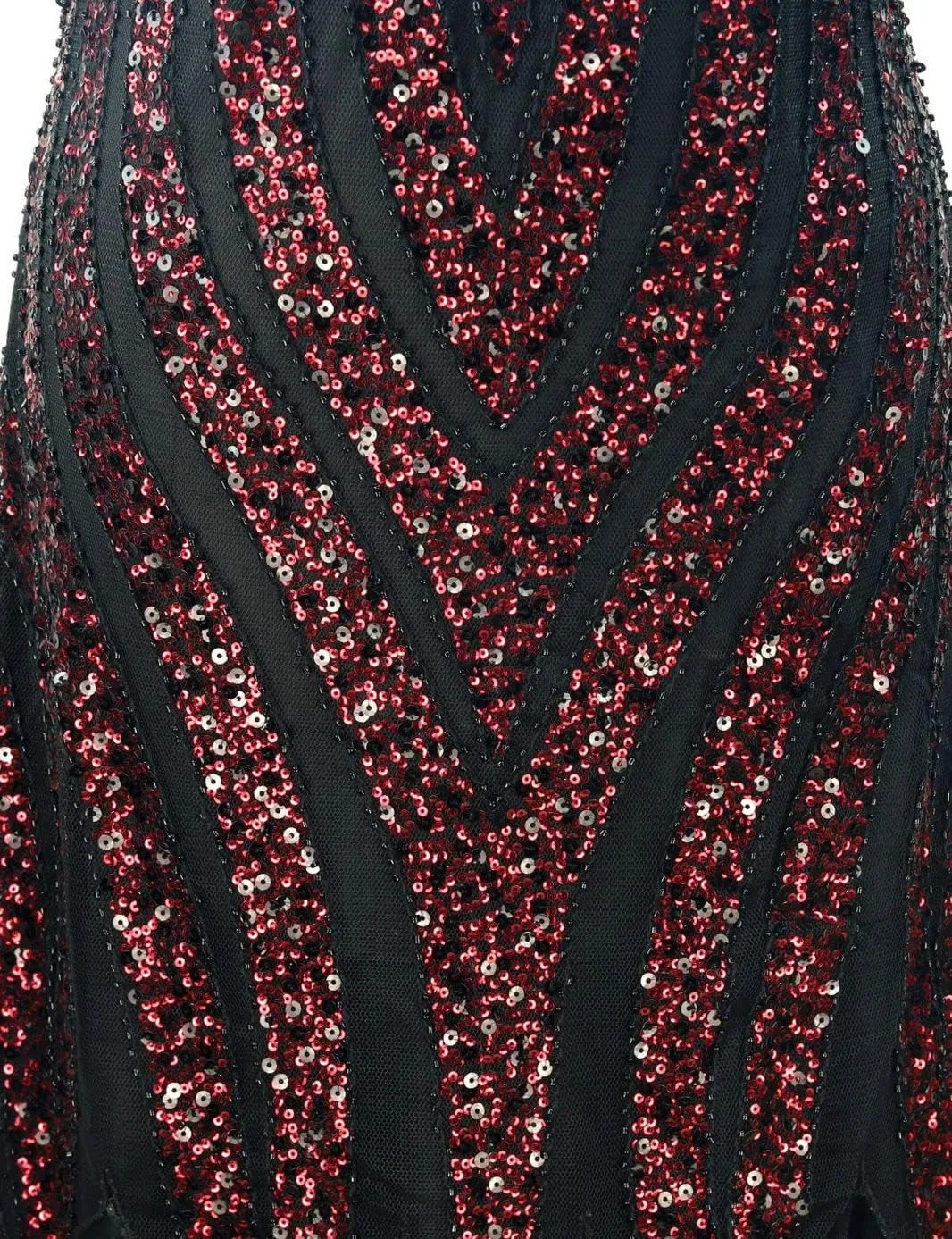 Women Evening Floral Dress 1920s Sequin Flapper Cocktail Mermaid Formal Gown with 20s Gatsby Accessories Set