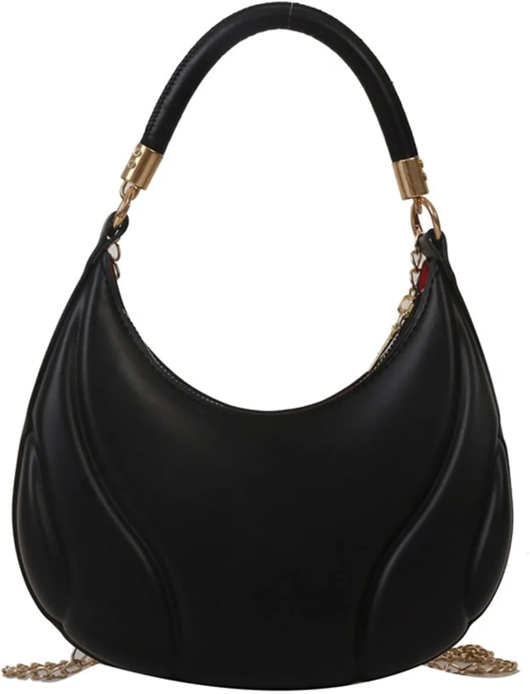 Women Shoulder Bag Fashion New Pattern Solid Color Retro Practical Large Capacity Zipper Messenger Bag (Black, One Size)
