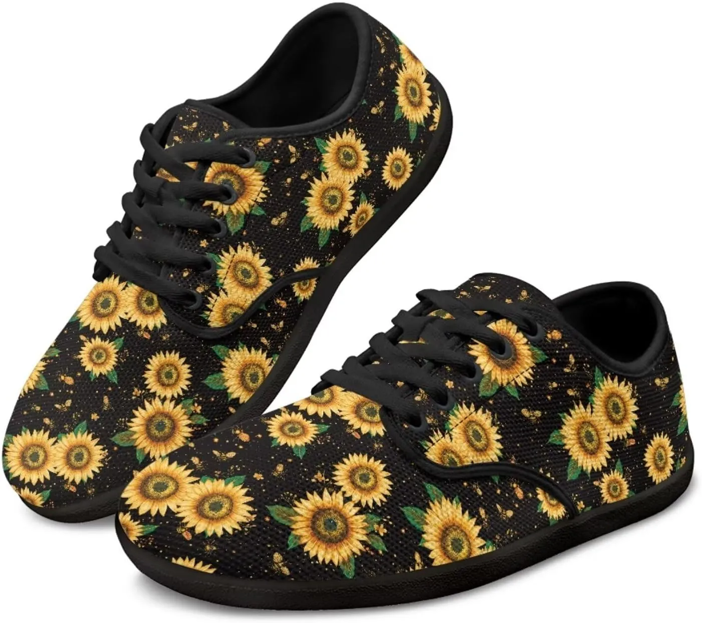 Womens Barefoot Sneakers Wide Toe Box Non Slip Casual Shoes Zero Drop Lightweight Lace Up Walking Footwear