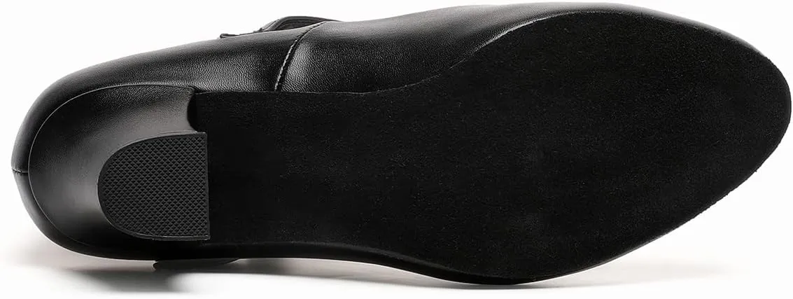 Womens Character T-Strap Dress Shoes - Leather Salsa Dance Heels