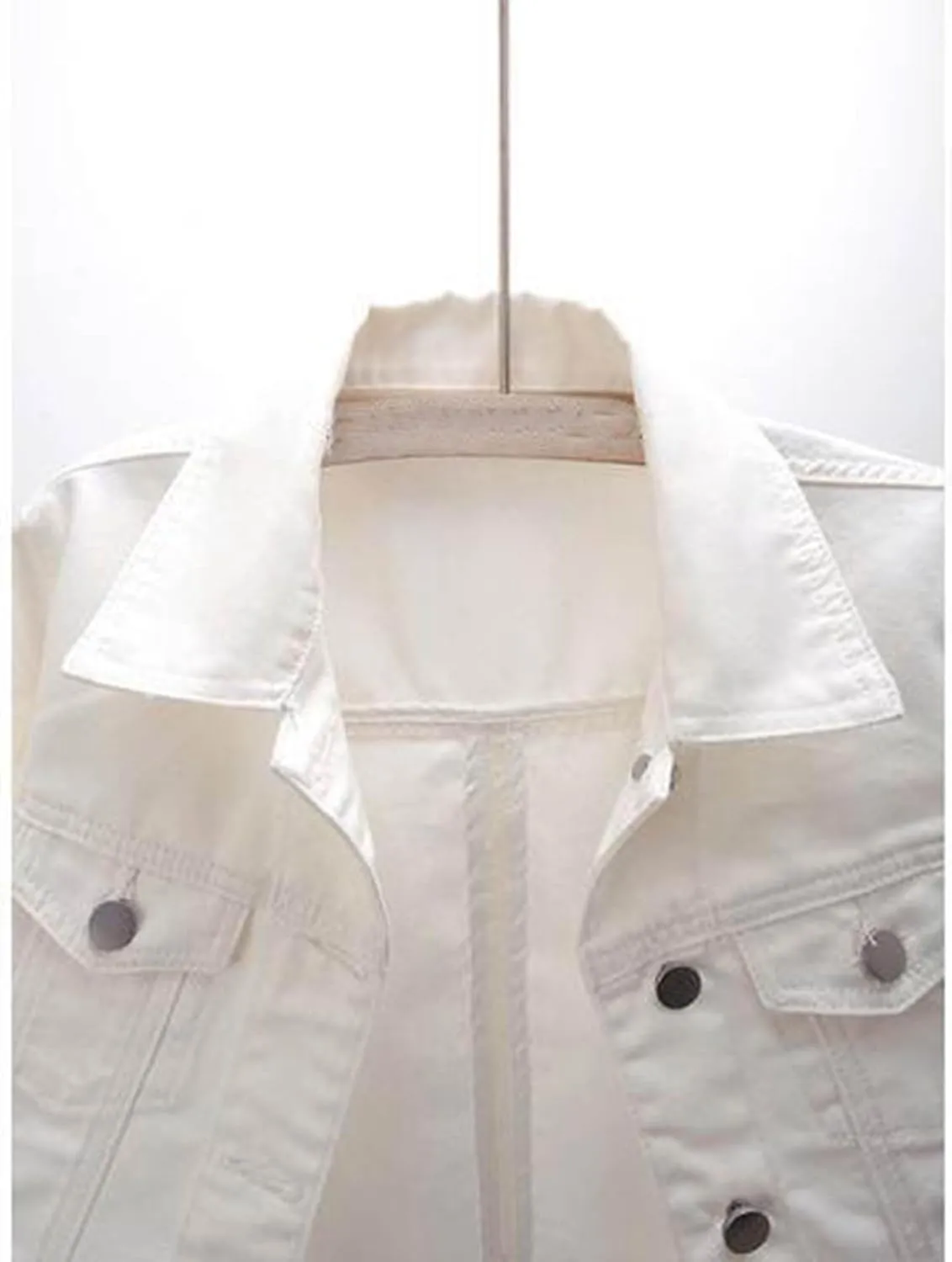 Women's Cropped Denim Jackets Button Down Short Sleeve Jean Jacket with Pockets Fashion Y2k Crop Tops Casual Jackets