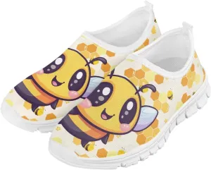 Women's Cute Pattern Sneakers Non Slip Travel Shoes Low Top Casual Shoes Lightweight Walking Shoes Exercise Flat Play Sneaker US Size 11-15