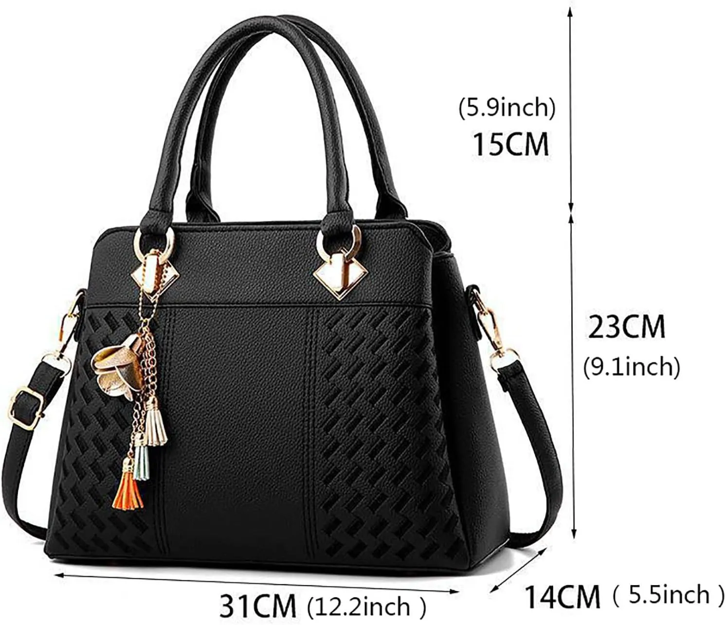 Womens Handbags Ladies Purse Satchel Shoulder Bags Roomy Fashion Tote Leather Bag Clear Purses And Handbags