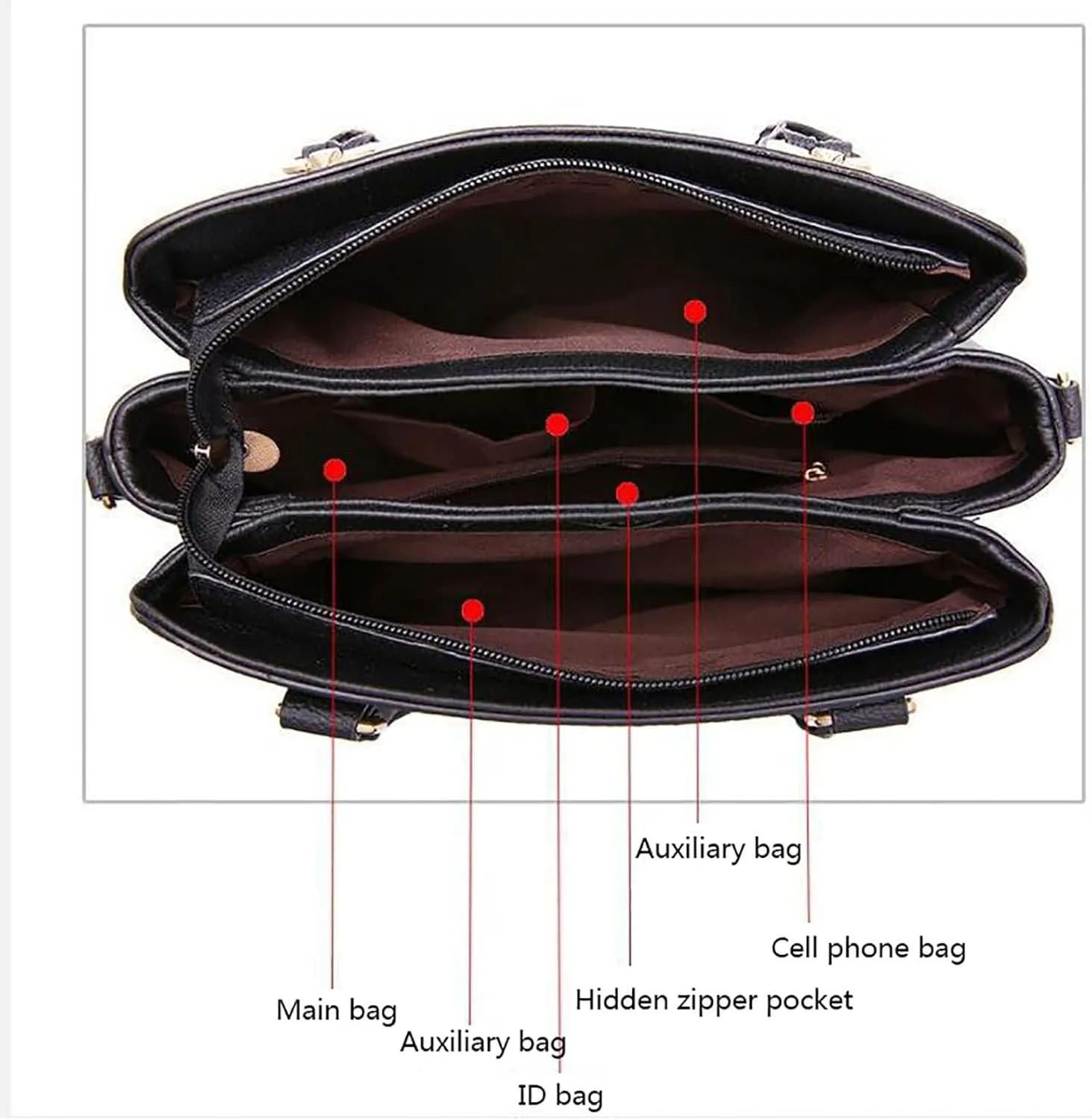 Womens Handbags Ladies Purse Satchel Shoulder Bags Roomy Fashion Tote Leather Bag Clear Purses And Handbags