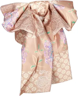 Womens Japanese Kimono Obi Belt Pre Tied Bow Jacquard Long Tailed Belt Sash Yukata Robe Accessories