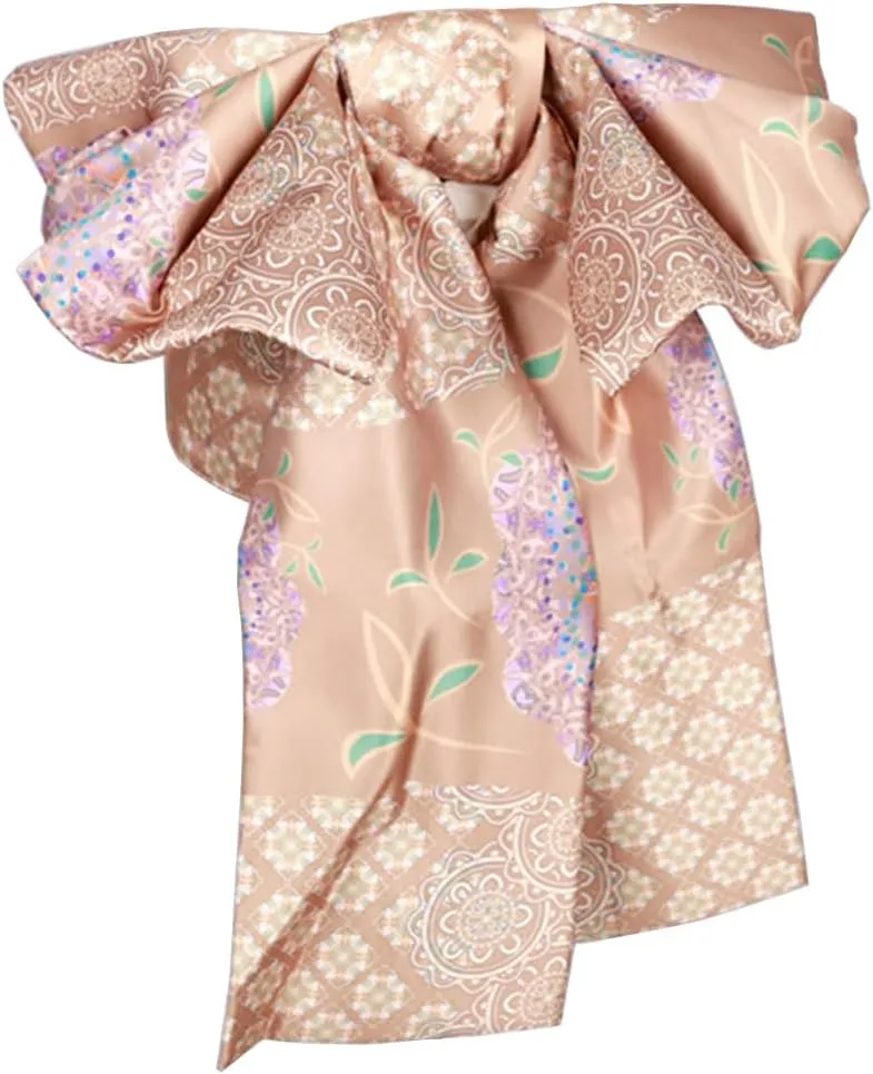 Womens Japanese Kimono Obi Belt Pre Tied Bow Jacquard Long Tailed Belt Sash Yukata Robe Accessories