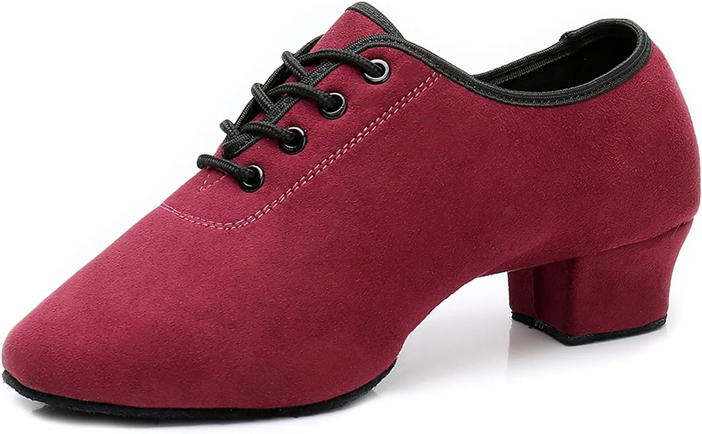 Women's Latin Dance Shoes Closed Toe Lace up Ballroom Modern Salsa Rhythm Teaching Practice Dance Shoes for Girls