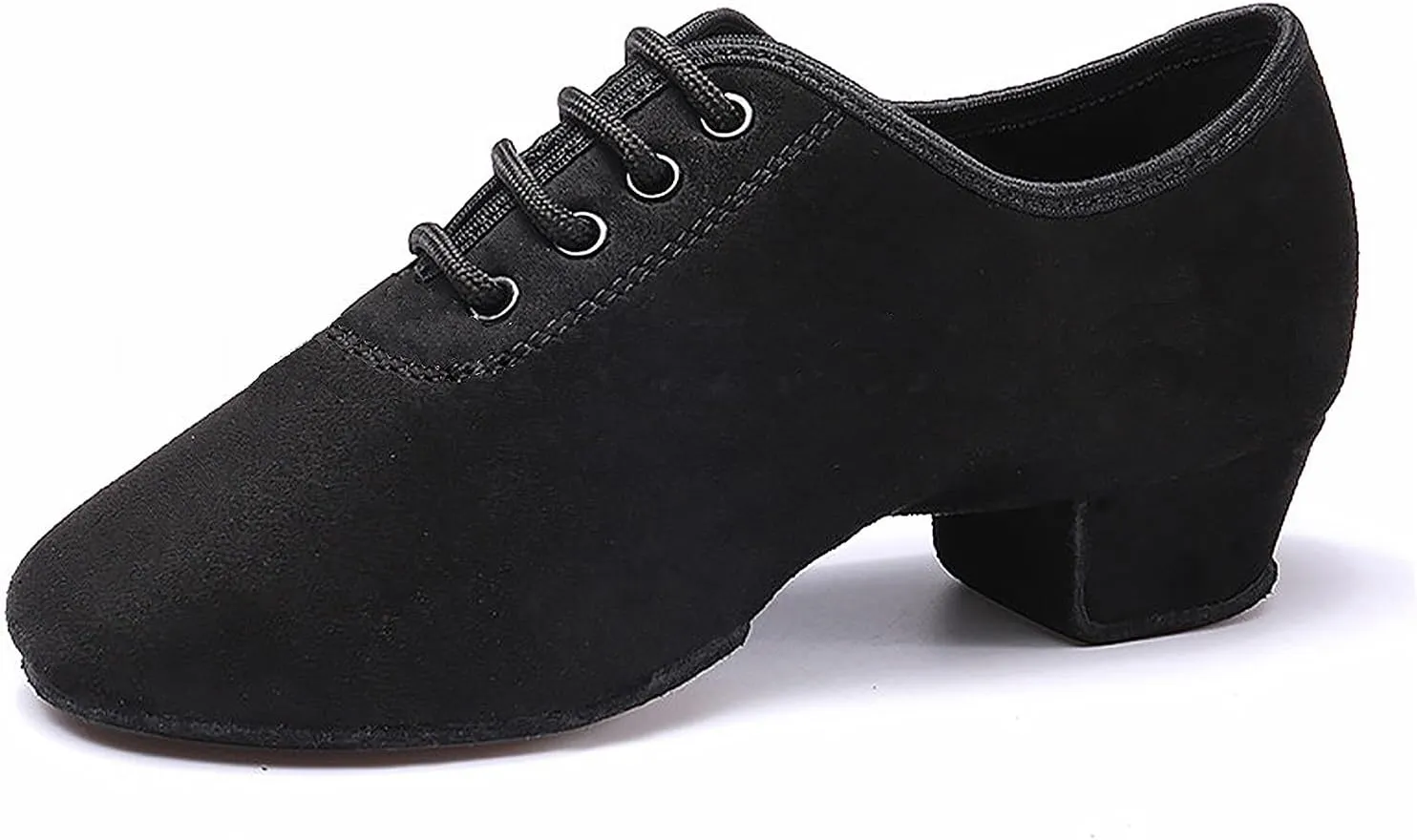 Women's Latin Dance Shoes Closed Toe Lace up Ballroom Modern Salsa Rhythm Teaching Practice Dance Shoes for Girls