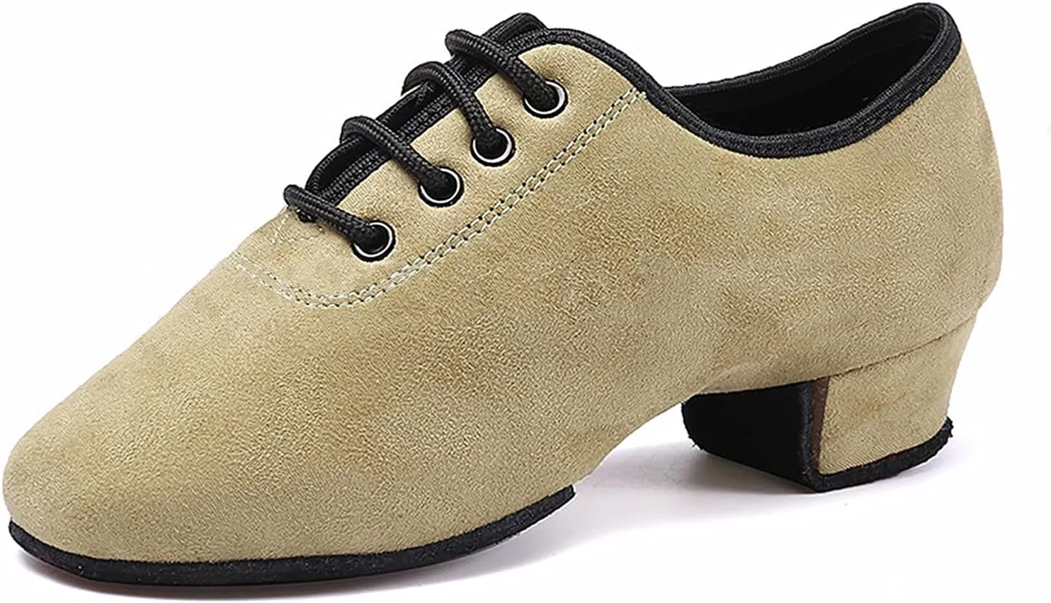 Women's Latin Dance Shoes Closed Toe Lace up Ballroom Modern Salsa Rhythm Teaching Practice Dance Shoes for Girls