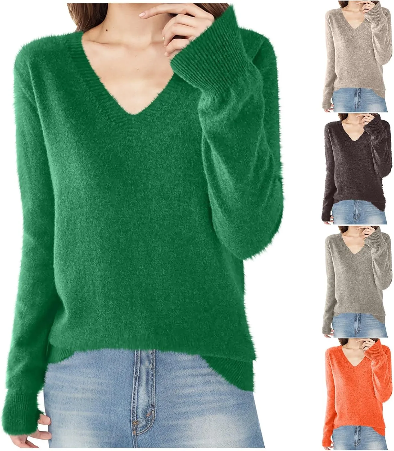 Womens Long Sleeve Sweaters V Neck Business Casual Tops Lightweight Crochet Long Sleeve Sweaters Outfits Clothes
