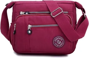 Women's Multi-Pocket Shoulder Bags Crossbody Purses and Handbags Lightweight Pocketbook Lightweight Puffer Bag(C)