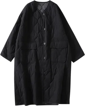 Women's Retro Cardigan Robe Button Up Oversized Loose Fit Cotton Cardigan Jackets Long Sleeve Outerwear with Pockets