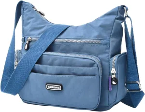 Women's Trendy Purses Vegan Leather Hobo Handbags Bohemian Animal Prints Hobo Bags Nylon Quilted Shoulder Purse(E)