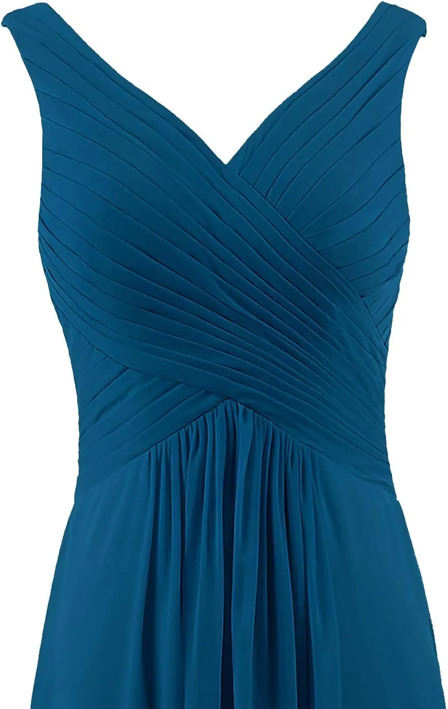 Women's V Neck Sleeveless 2023 Fall Elegant Long Bridesmaid Dress Formal Wedding Guest Evening Party Dress