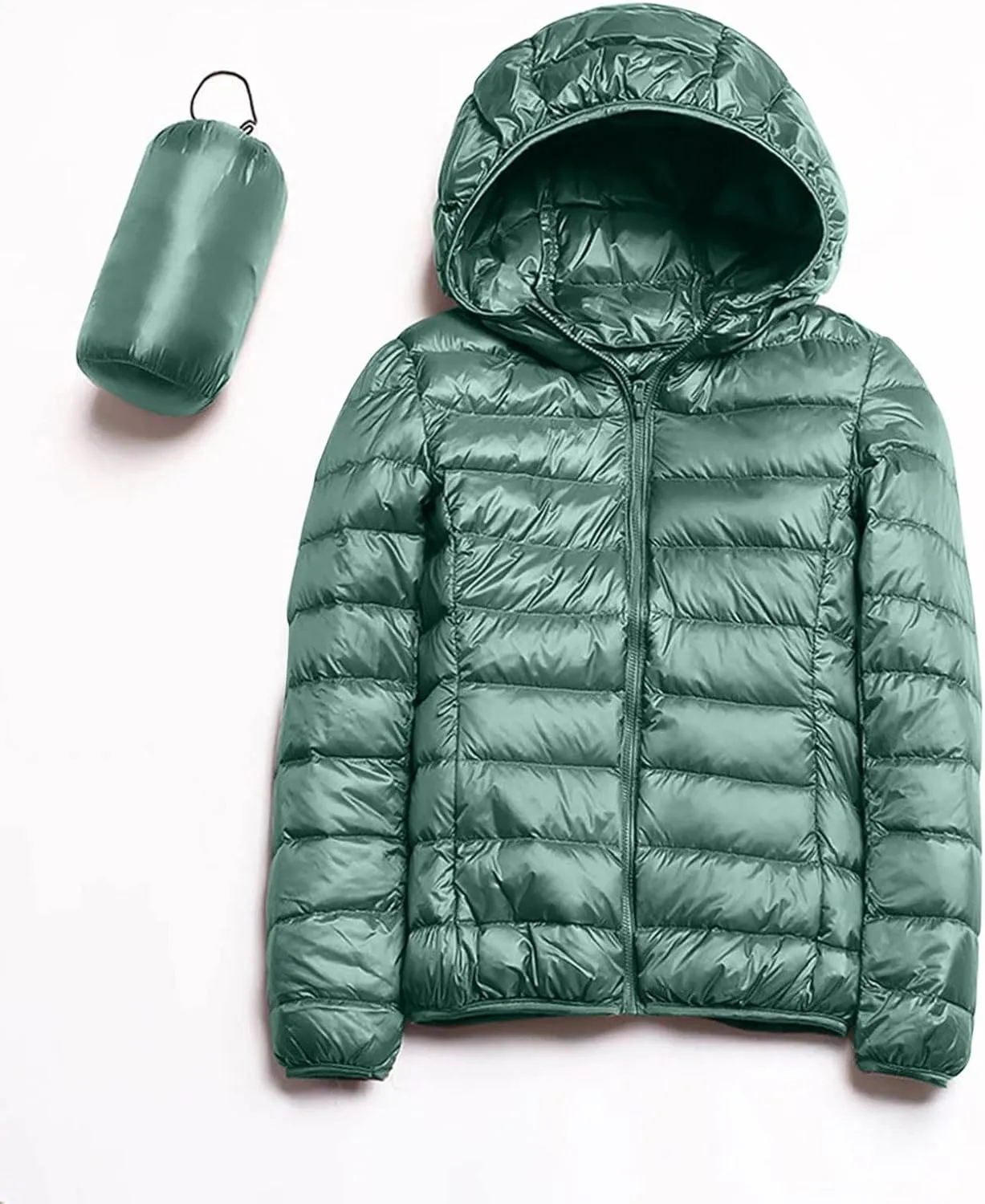 Women's Winter Puffer Coat Warm Lightweight Down Jacket with Hood Water-Resistant Ski Coat Full Zip Outwear Jackets Coat