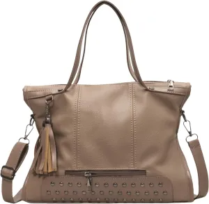 Y2k Satchel Women Studded Purse Vintage Leather Tote Bags Large Crossbody Bag