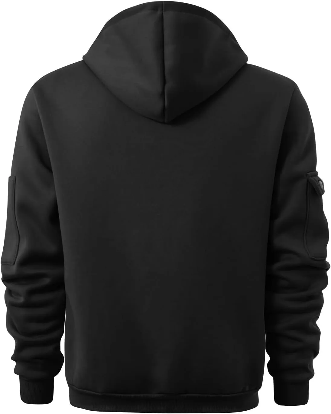 Ymosrh Mens Tactical Cargo Hoodie Athletic Work Hooded Sweatshirt Pullover Hoodies with Zipper Pockets Winter Sweatshirts
